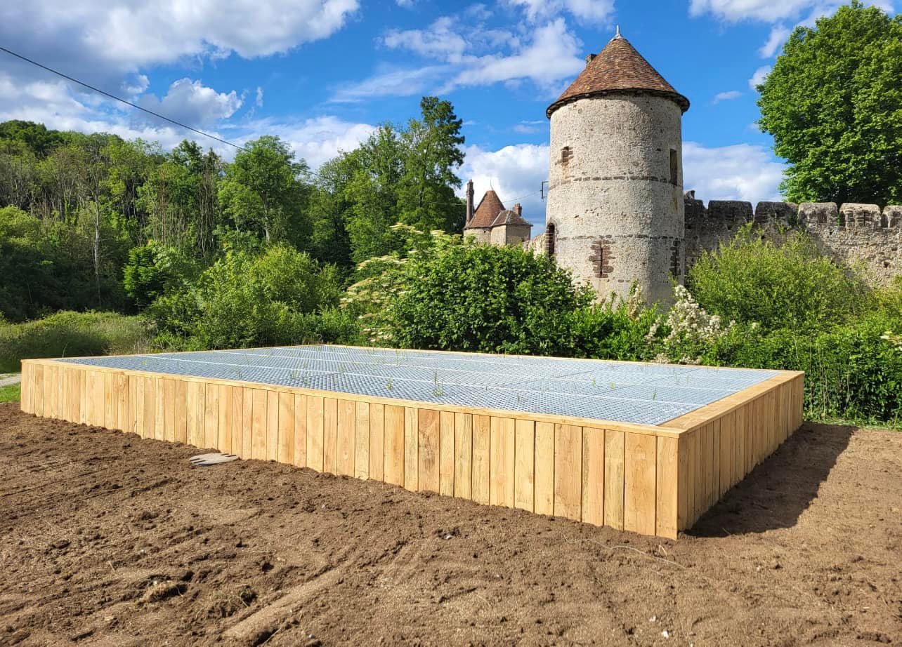 Vue d'un bassin Phytoépuration
