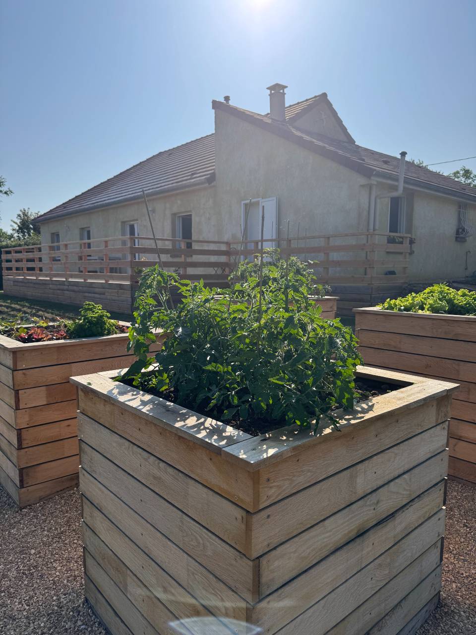 terrasse sur pilotis après